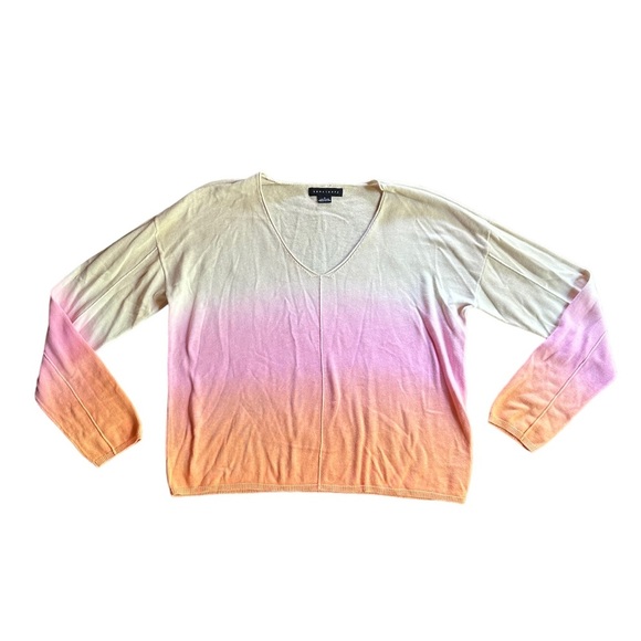Revolve Sanctuary Horizon Ombre Pink Tan Orange Sweater Size Small - Picture 3 of 7